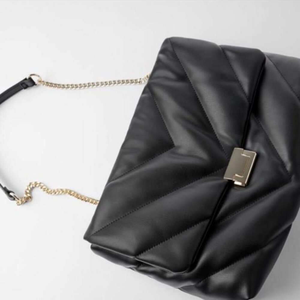 ZARA Quilted Maxi Crossbody Bag - Picture 2 of 14